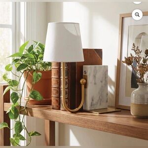 Home Decor Collection Marble Sconce Light Bookend RECHARGEABLE RARE NEW